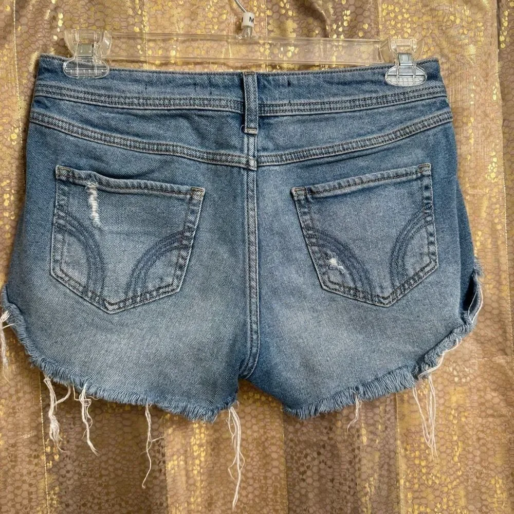 Hollister Vintage Stretch Low Rise Cut Off Distressed Jean Shorts Size 5